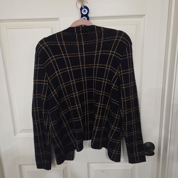 Sioni Black and Gold Checkered Blazer - Picture 3 of 3